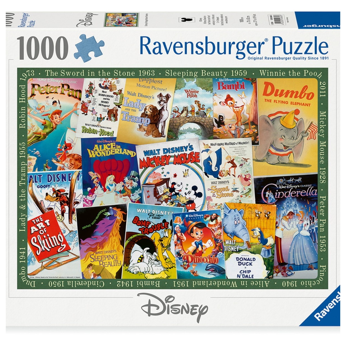 Disney Peliculas Vintage 1000Pz